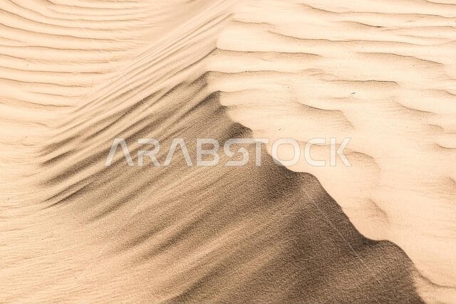 Texture of sand dune in desert