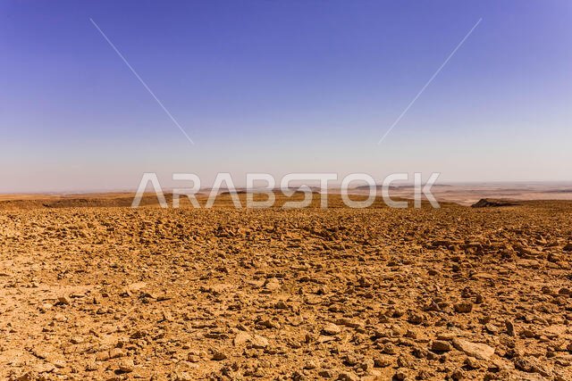 A flat rocky plateau east of Riyadh
