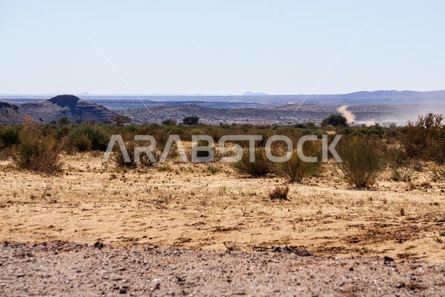 ناميبيا طريق رملي عاصف سيارة