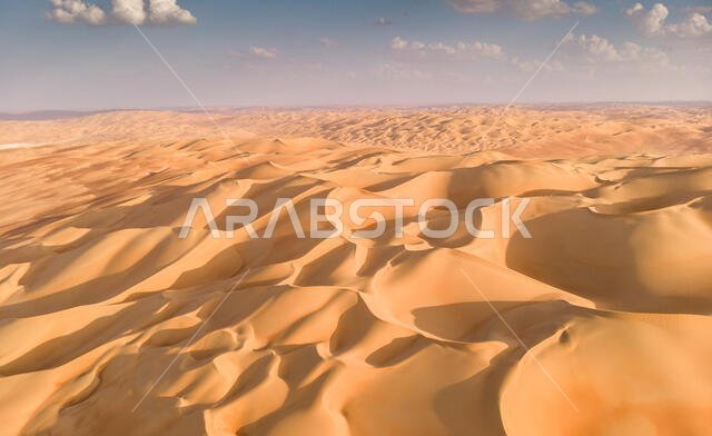 صورة جوية لصحراء ليوا في أبوظبي