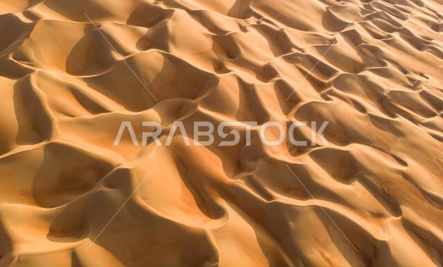 aerial view of Liwa desert in Abu Dhabi
