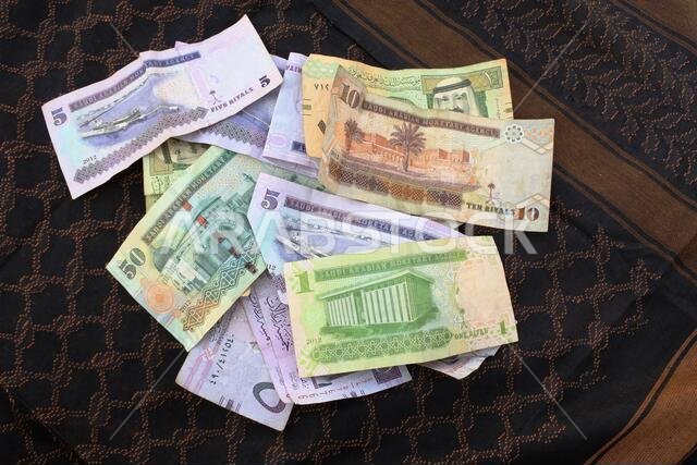 لقطة مقرّبة لعملة سعودية