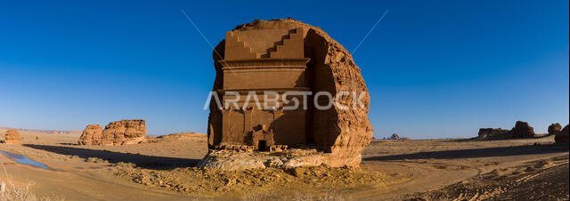مقبرة قصر فريد النبطي في موقع مدائن صالح الأثري، منطقة المدينة المنورة، العلا، المملكة العربية السعودية