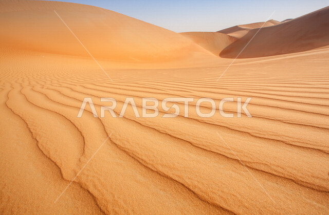صورة جمالية للمناطق صحراوية ، الكثبان الرملية ، اماكن سياحية ، الطبيعة الصحراوية ، صحراء شبه الجزيرة العربية ، الرمال الذهبية ، البيئة الصحراوية ، تلال رملية