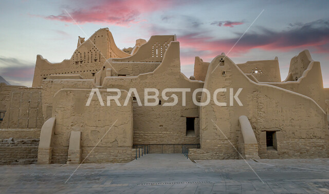 The old walls of Diriyah in the city of Riyadh in the Kingdom of Saudi ...