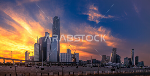 صورة ابداعية لمركز الملك عبدالله المالي ( كافد ) في الرياض بالمملكة العربية السعودية، معالم الرياض المشهورة، ابراج وناطحات سحاب، الفن الهندسي المعماري بالسعودية، السياحة في السعودية