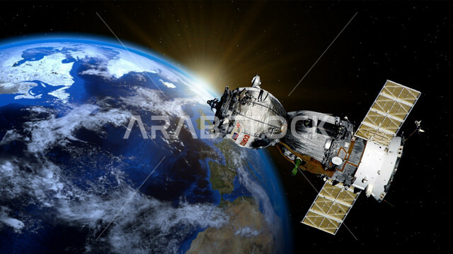 تصوير إبداعي للفضاء الخارجي, النجوم المضييئه في السماء, الخيال العلمي, علوم الفضاء, الأقمار الصناعيه, كوكب الأرض, مجموعة من النجوم الشمسيه المضيئه في الفضاء ليلا, رؤية 2030, رؤية مستقبيله