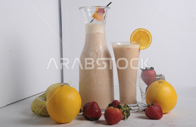 A Cup Of Delicious Mixed Fruit Juice Cold Drink Of Fruits Cold Drinks Delicious Natural Juices Healthy And Useful Juice Fresh And Iced Summer Cocktail Glass Cup White Background