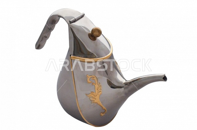 Metal teapot, thermos for tea and coffee, kettle for hot drinks, Gulf hospitality, tea and coffee serving, household utensils