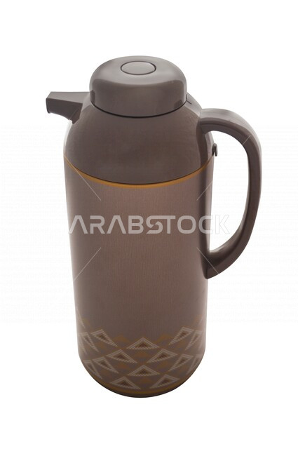 Metal teapot, thermos for tea and coffee, kettle for hot drinks, Gulf hospitality, tea and coffee serving, household utensils