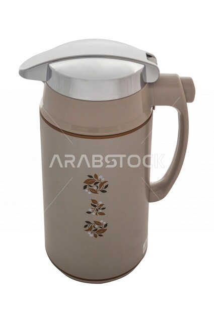 Metal teapot, thermos for tea and coffee, kettle for hot drinks, Gulf hospitality, tea and coffee serving, household utensils