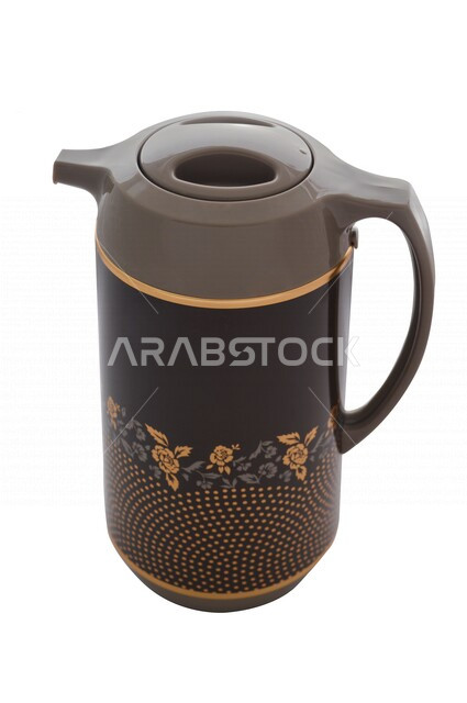 Metal teapot, thermos for tea and coffee, kettle for hot drinks, Gulf hospitality, tea and coffee serving, household utensils