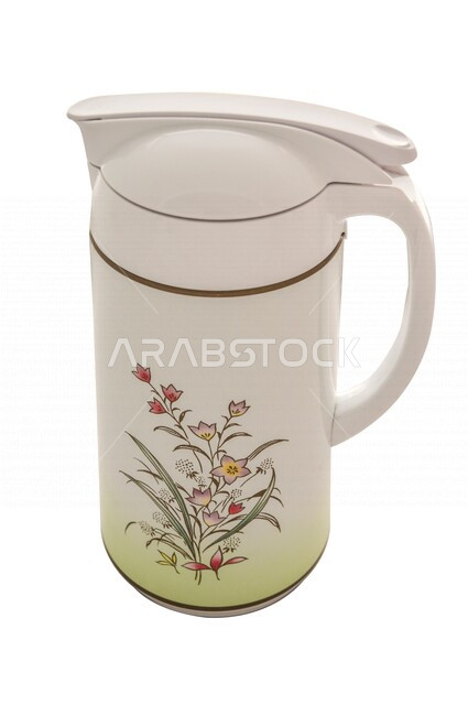 Metal teapot, thermos for tea and coffee, kettle for hot drinks, Gulf hospitality, tea and coffee serving, household utensils