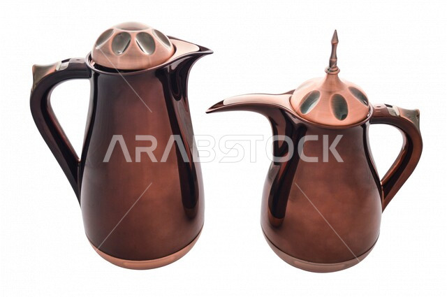 Metal teapot, thermos for tea and coffee, kettle for hot drinks, Gulf hospitality, tea and coffee serving, household utensils