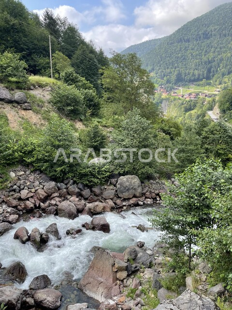 إطلالة جميلة على احد الشلالات، شريان المياه، الاشجار والنباتات، جمال الطبيعة الطبيعة الخلابة، اماكن سياحية، خلفية الطبيعة