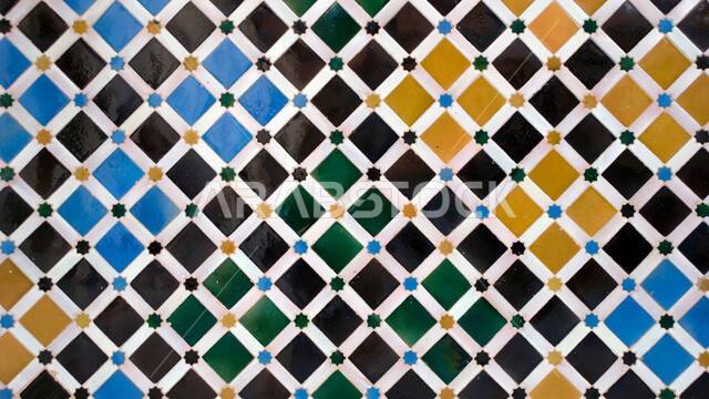 خلفية زخارف ملونة، غلاف زخارف بتصميمات رائعة، فن الفسيفساء، فنون عربية جميلة، رسومات ابداعية، تصميمات زخرفية، فن الفسيفساء العربي والإسلامي الجميل، خلفية ملونة