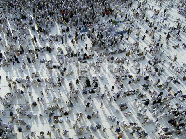 Hajj pilgrims circumambulate the Kaaba, the Holy Mosque in Mecca, Saudi Arabia, performing Hajj and Umrah, worship and getting closer to God, Islamic religious landmarks, Hajj season