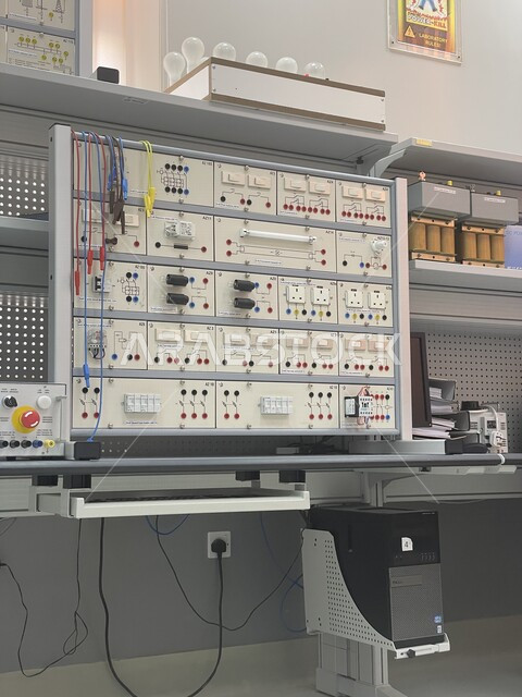 Room for electrical circuits, electrical engineering and control, electronics, design and construction of electrical circuits, electronic tools and equipment, wires and switches