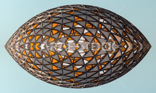 صورة مقربة لتصميم هندسي ابداعي، تصاميم ابداعية، اشكال فنية، مجسمات هندسية، خلفية بيضاء