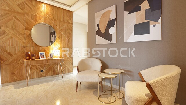 غرفة معيشة بتصاميم عصرية وجذابة، ديكورات رائعة، أثاث منزلي راقي، تصاميم رائعة وجميلة، اثاث خشبي حديث، شقق سكنية راقية