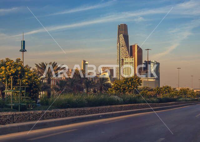King Abdullah Financial Center (CAFED) in Riyadh, Kingdom of Saudi Arabia, towers and skyscrapers, famous tourist attractions in Riyadh, architectural art, tourism in Saudi Arabia, roads and streets of Saudi Arabia