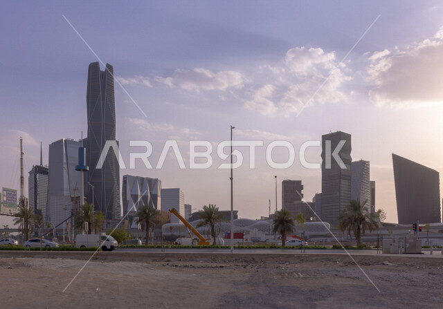 King Abdullah Financial Center (CAFED) in Riyadh, Kingdom of Saudi Arabia, towers and skyscrapers, famous tourist attractions in Riyadh, architectural art, tourism in Saudi Arabia, roads and streets of Saudi Arabia