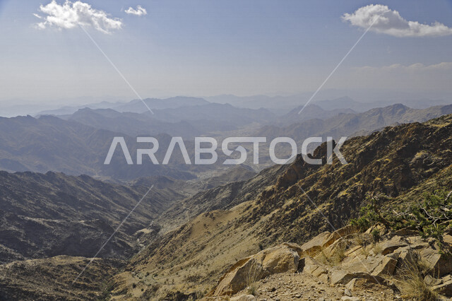 الجبال والمرتفعات الرملية في المملكة العربية السعودية، مناظر طبيعية، الطبيعة الجبلية في السعودية، خلفية الطبيعة