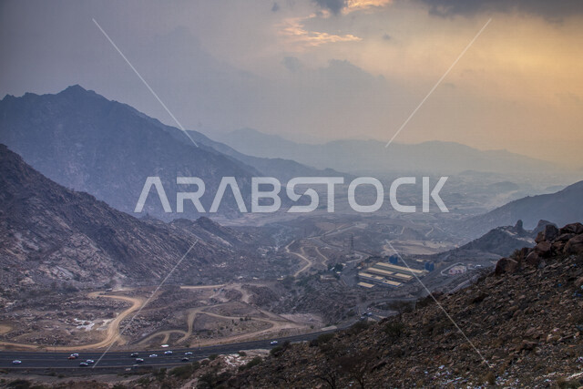 الجبال والمرتفعات الرملية في المملكة العربية السعودية، مناظر طبيعية، الطبيعة الجبلية في السعودية، خلفية الطبيعة