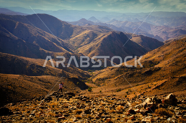 الجبال والمرتفعات الرملية في المملكة العربية السعودية، مناظر طبيعية، الطبيعة الجبلية في السعودية، خلفية الطبيعة