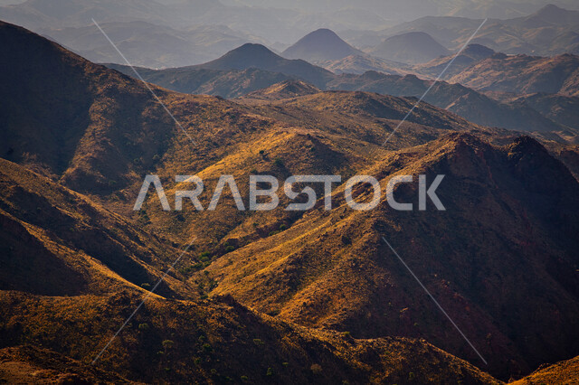 الجبال والمرتفعات الرملية في المملكة العربية السعودية، مناظر طبيعية، الطبيعة الجبلية في السعودية، خلفية الطبيعة