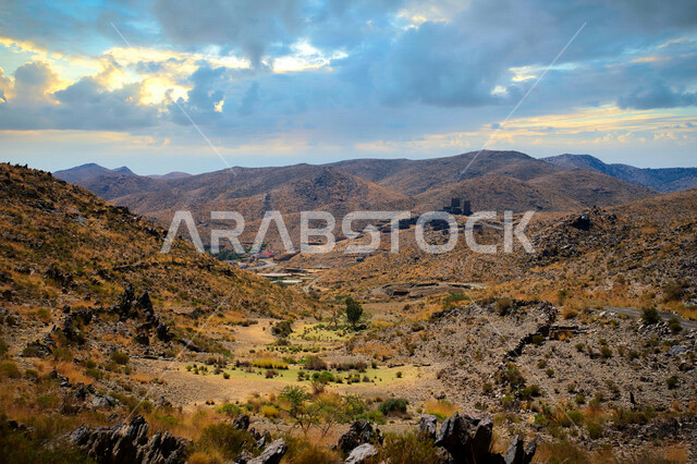 الجبال والمرتفعات الرملية في المملكة العربية السعودية، مناظر طبيعية، الطبيعة الجبلية في السعودية، خلفية الطبيعة