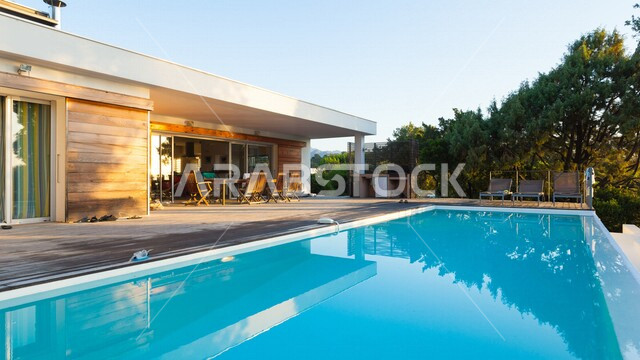 فيلا خارجي مع مسبح صغير ، تصاميم عصرية و جذابة ، ديكورات رائعة ، تصاميم فخمة و جميلة ، شقق سكنية سياحية ، فنادق فاخرة ، أماكن سياحية ترفيهية ، شاليهات سياحية