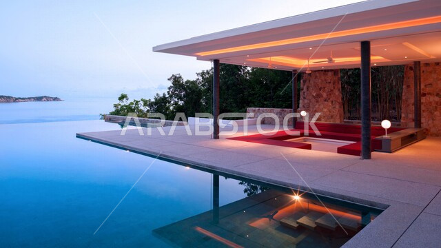 فيلا خارجي مع مسبح صغير ، تصاميم عصرية و جذابة ، ديكورات رائعة ، تصاميم فخمة و جميلة ، شقق سكنية سياحية ، فنادق فاخرة ، أماكن سياحية ترفيهية ، شاليهات سياحية