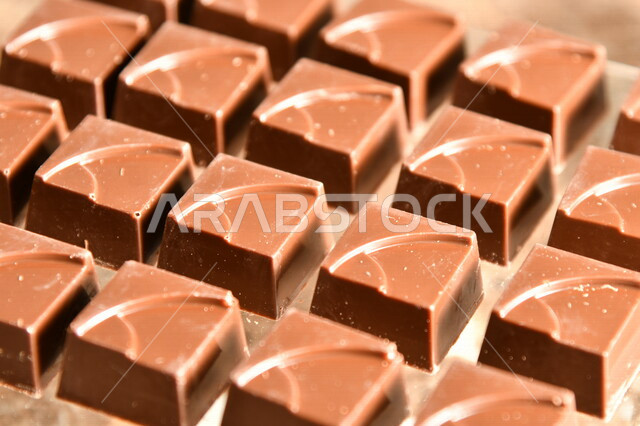 قالب قطع الشوكولاتة , صناعة وإعداد حلوى الشوكولاتة , مجموعة من حبات الشوكولاتة , حلويات مناسبات واستقبال , حلوى العيد , ترافل بالشوكولاته , حلويات وسكريات .