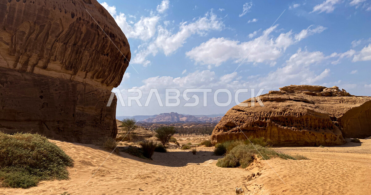 Natural rock formations in Al-Ula Governorate, Saudi Arabia, desert ...