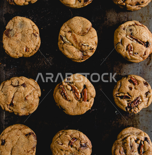Cookies filled with walnuts, hot cookies, light and fluffy cookies, delicious nut crackers, freshly baked sweets