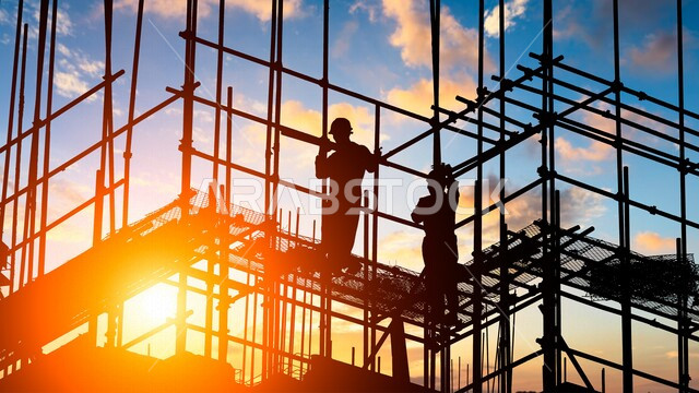 Close-up of an architectural building, real estate development, new projects, urban and engineering development, residential construction and contracting, construction site