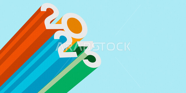 خلفية تصميم سنة 2023، عام جديد، سنة سعيدة، ترقب وانتظار، قالب تصميم غلاف، رأس السنة الجديدة، رأس السنة 2023، أعياد ومناسبات سعيدة، تصميم ثلاثي الابعاد بخلفية زرقاء معزولة، تصاميم ابداعية