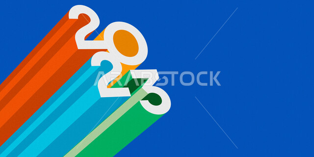 خلفية تصميم سنة 2023، عام جديد، سنة سعيدة، ترقب وانتظار، قالب تصميم غلاف، رأس السنة الجديدة، رأس السنة 2023، أعياد ومناسبات سعيدة، تصميم ثلاثي الابعاد بخلفية ملونة، تصاميم ابداعية