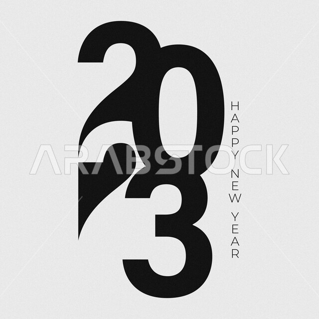 تصاميم ابداعية لرأس السنة الجديدة 2023، عام جديد، سنة سعيدة، ترقب وانتظار، قالب تصميم غلاف، رأس السنة الجديدة، رأس السنة 2023، أعياد ومناسبات سعيدة، خلفية رمادية
