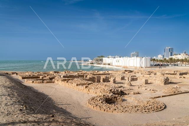 Female Visiting the Ancient Bahrain Fort, a Remarkable UNESCO World ...