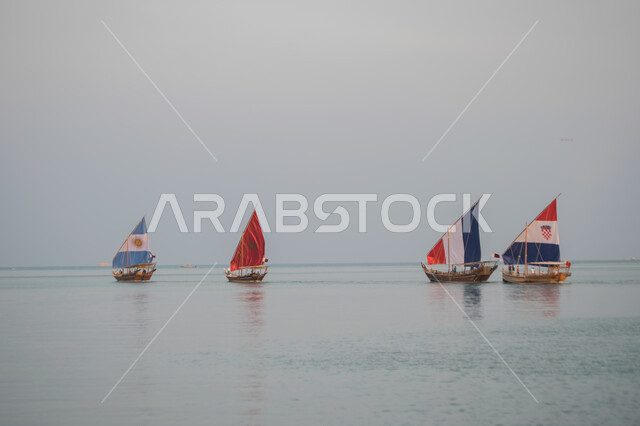 شاطئ كتارا ، فعاليات مسابقة كتارا للموهبة الذهبية ، المراكب الشراعية بأعلام الدول ، مهرجان كتارا للمحامل التقليدية ، فعاليات كتارا لكأس العالم فيفا قطر 2022 ، الموروث البحري الخليجي