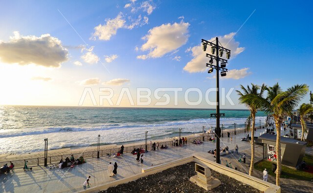 كورنيش جدة بالمملكة العربية السعودية، الكورنيش الشمالي، جدة ارت بروميناد، الواجهة البحرية، معالم جدة، جمال مدينة جدة، السياحة في السعودية