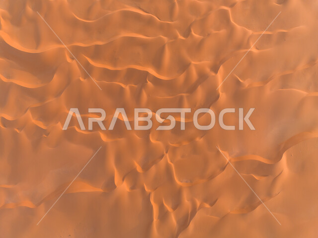 الكثبان رملية ، الرمال الذهبية ، البيئة الصحراوية ، تلال رملية