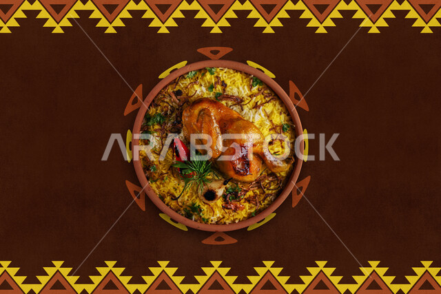 أرز برياني مع الدجاج ، مأكولات شعبية سعودية ، مطعم سعودي ، أطباق خليجية ، مطبخ سعودي