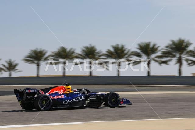 A green light simulator for drag racing at the pitlane of the Bahrain ...