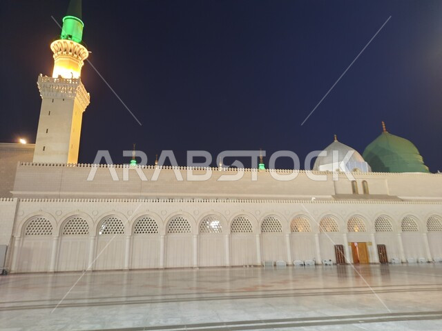 Beautiful day time view of Prophet's Mosque, Madinah.