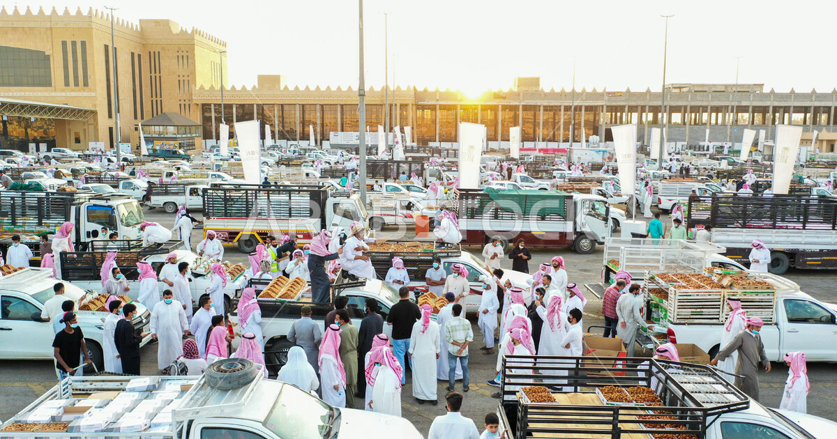 Dates city in Buraidah in Qassim, Saudi Arabia in daytime, date