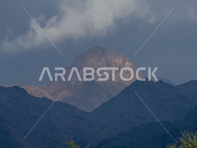 الجبال والمرتفعات الرملية في المملكة العربية السعودية، مناظر طبيعية، الطبيعة الجبلية في السعودية، خلفية جبال،نباتات صحراوية، خلفية طبيعة