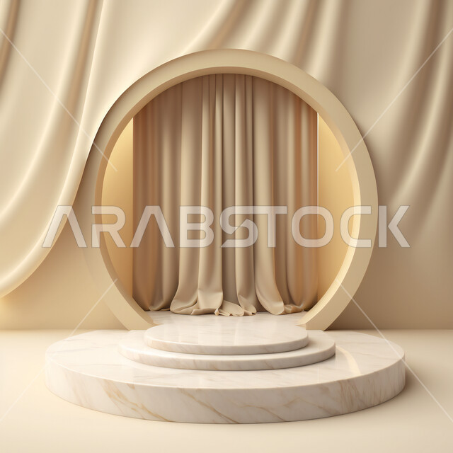 خلفية مجرده لمنصة عرض المنتجات ثلاثية الأبعاد, قاعدة عرض رخاميه, موك اب ثلاثي الابعاد, مجسم لمسرح عرض المنتجات الإعلانيه